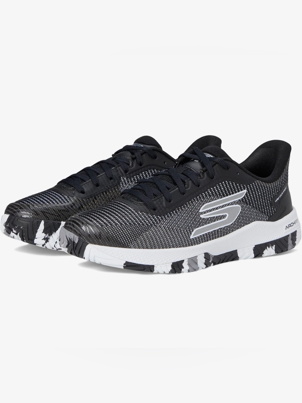 Skechers Women’s Viper Pro 2.0 Black and White Court Tennis Pickleball Shoes